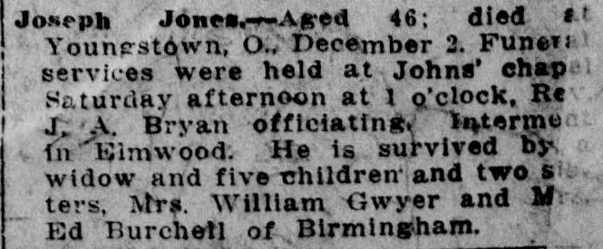 Joseph Jones obituary